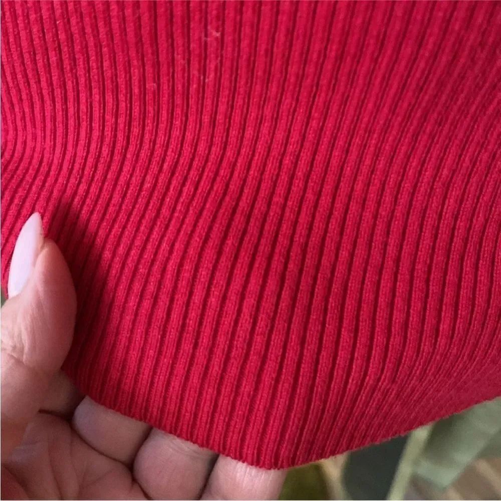 Ralph Lauren black label Red Turtleneck Sweater with Button Detail, S - Picture 10 of 14
